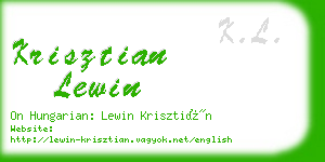 krisztian lewin business card